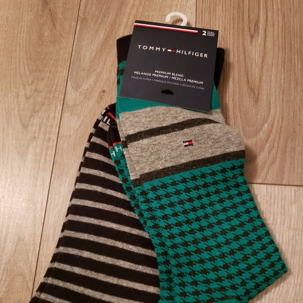 Tommy Hilfiger Men's 2-Pk Printed Socks - Green